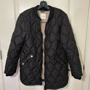 Avec Les Filles Black Quilted Puffer Jacket